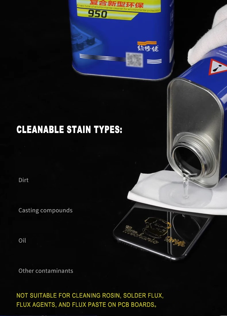 MECHANIC 950 750g Soldering Flux Clean Liquid ,Phone PCB Board Repair Degreasing Oil Cleaning Agent Soldering Stain Remover