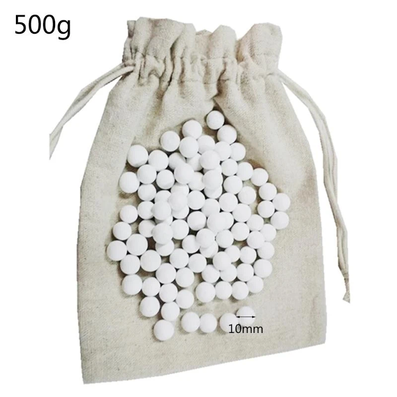 500g Pie Baking Beans Beads Press Stone Weights with Storage Drawstring Bag Ceramic High Temperature Resistance