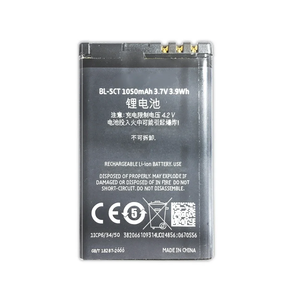 BL5CT BL-5CT Manufacturer gb/t 18287-2013 Mobile Phone Battery For Nokia 6303i 6303C 6750 C5 C5-00 C5-02 C5-00i Batteries