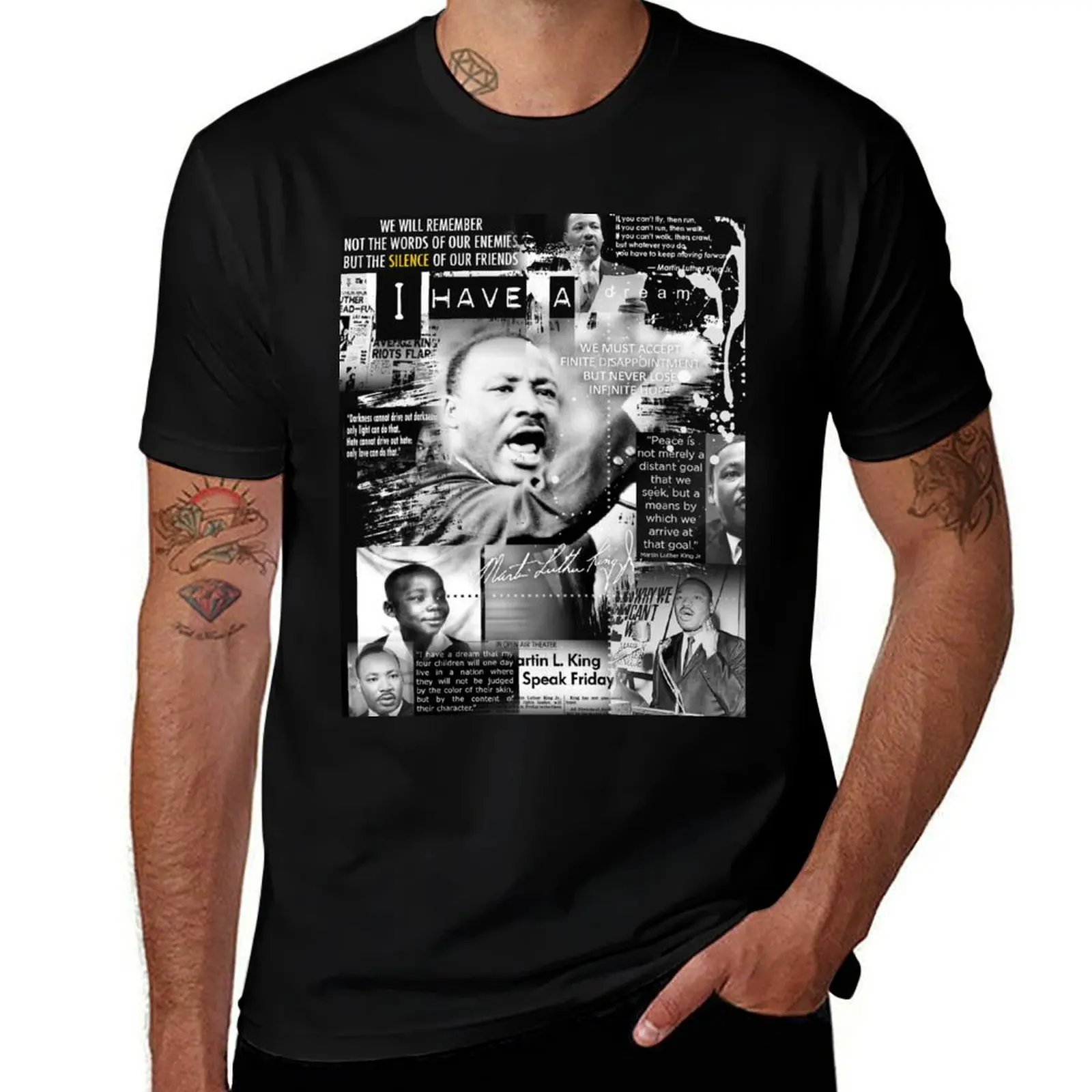 

martin luther king jr T-Shirt anime quick drying fitted t shirts for men