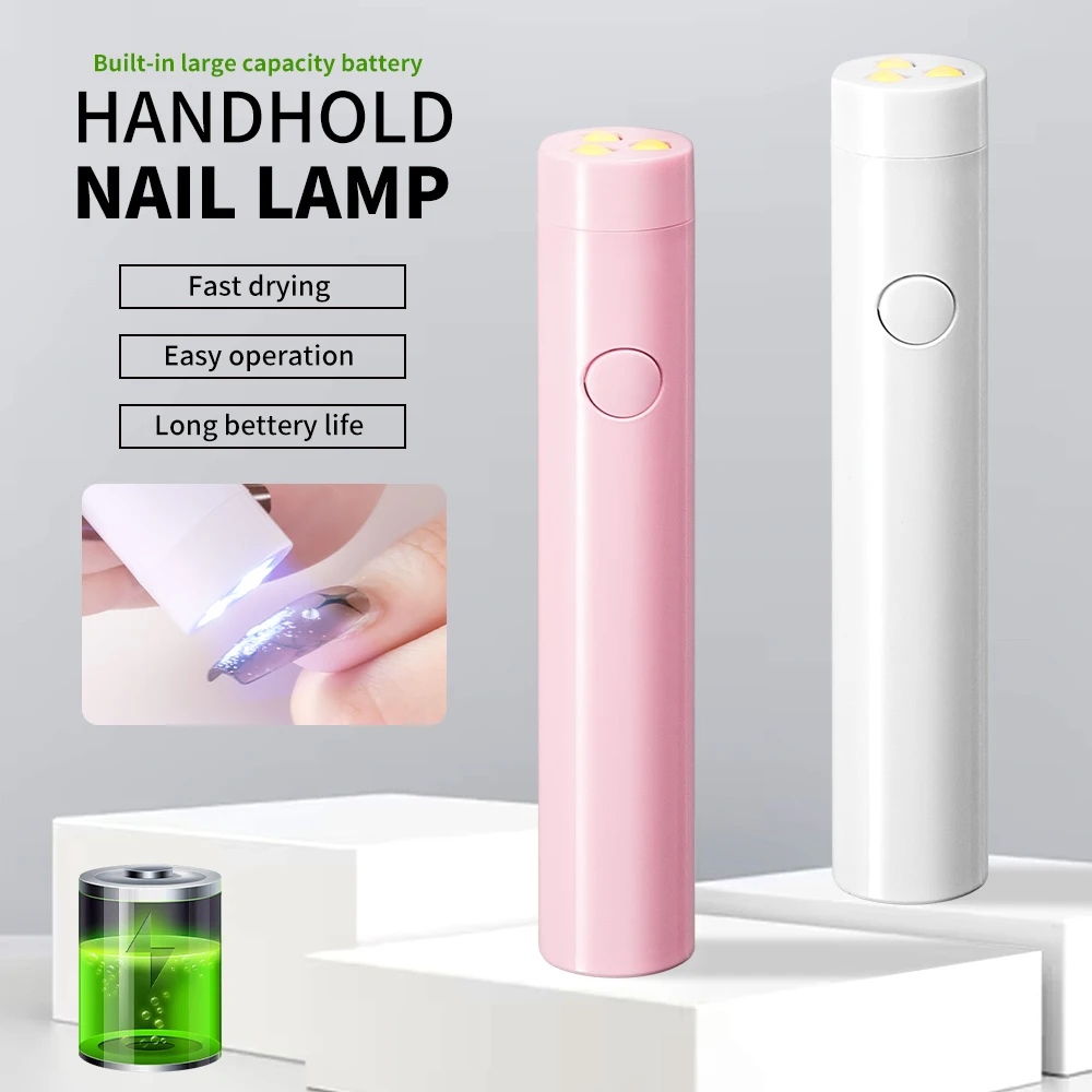 Handheld Nail UV Mini Lamp, Rechargeable Manicure Light for Curing All Type Nail Polish, Portable Practical Nail Care Equipment