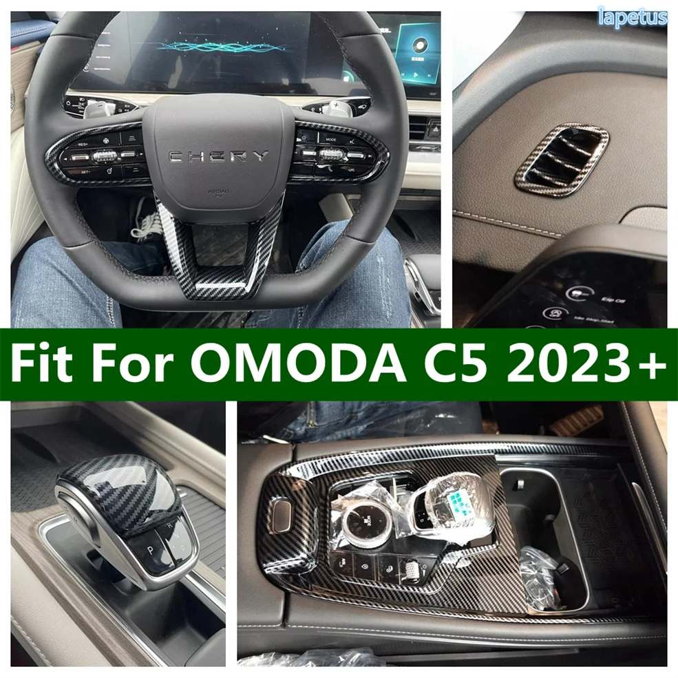 

Gear Shifter Panel Steering Wheel Air Conditioning Vent AC Outlet Decoration Cover Trim For OMODA C5 2023 2024 2025 Accessories