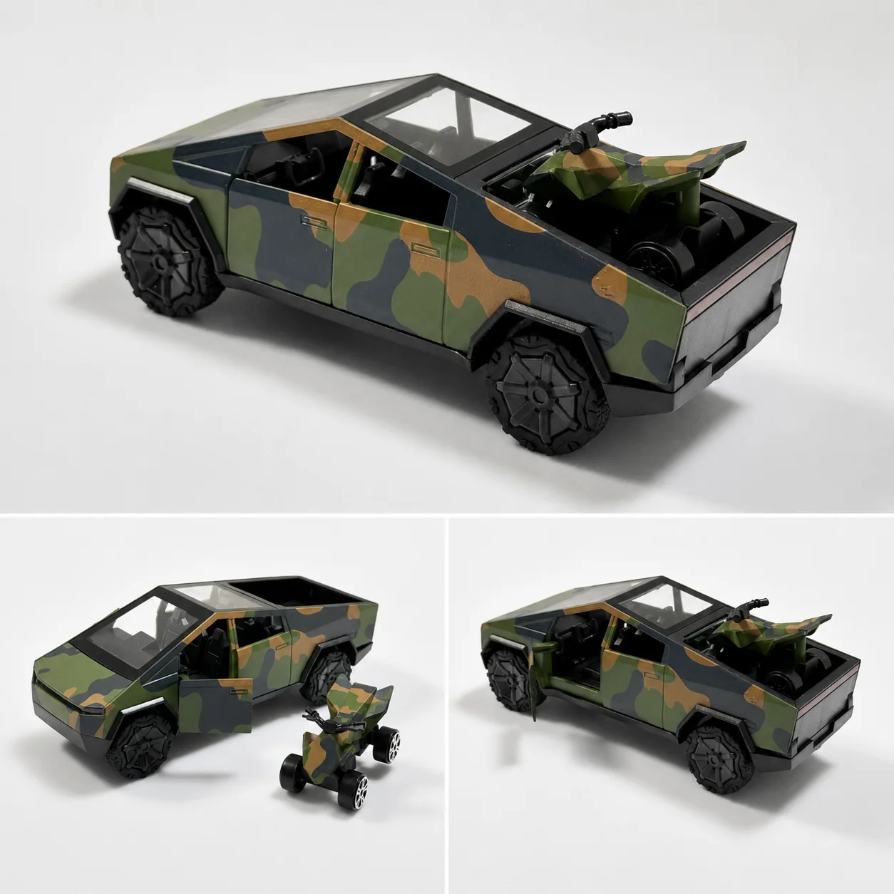 (Corrugated Box) Futuristic Angular Pickup Style Toy Car, Powerful Spring, Metal Casting, The Best Gift.