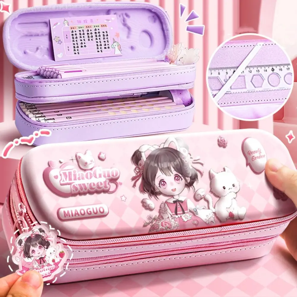 

Multifunctional 3D Pencil Case Double Layer Large Capacity Pen Box Waterproof Capyabra Pen Bag School Office