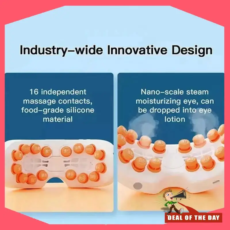 24-Hour Delivery Nano Steam Eyes Massager Eye Care Heating With Bluetooth Music To Relieve Fatigue And Reduce Dark Circles Under