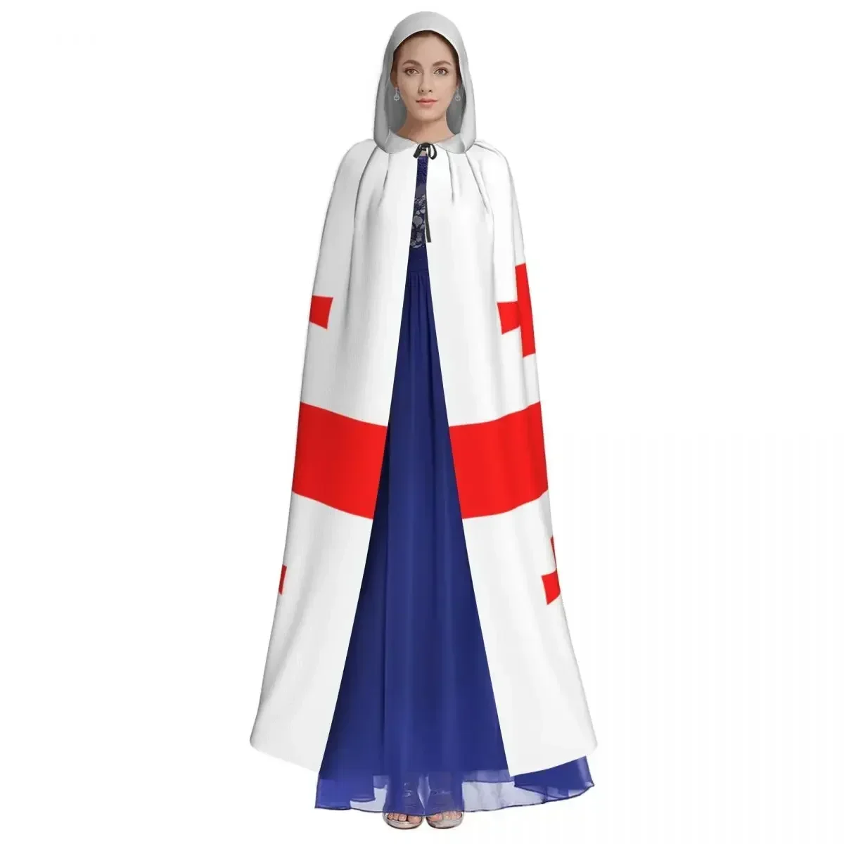 Unisex Adult Flag Of Georgia Cloak With Hood Long Witch Costume Cosplay