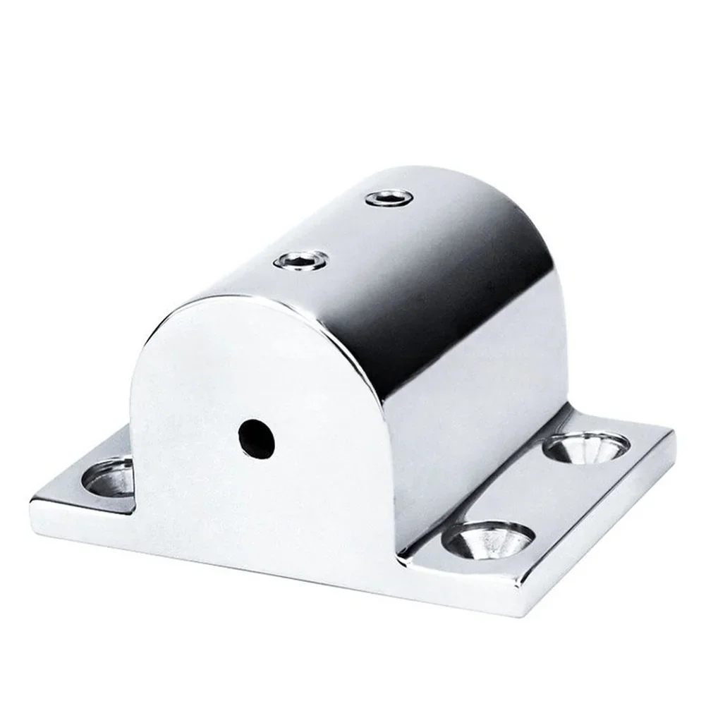 Rectangle Railing Base Made from 316 Marine Stainless Steel for Yacht Deck Handrail Mounting and Boat Rail Applications