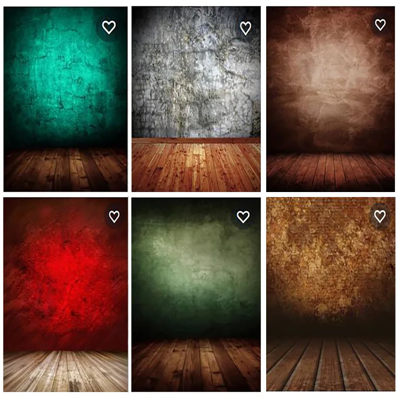 

SHUOZHIKE Vintage Walls And Wood Plank Baby Portrait Photography Backdrops For Photo Studio Background Props ZQDB-01
