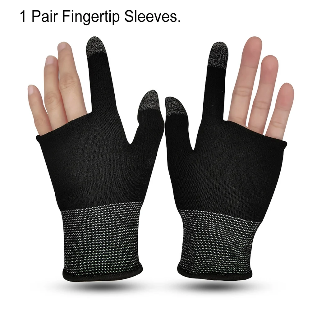 Touch Screen Gaming Glove mangas, 15Pin controlador, sensível, Mobile Game Hand Cover, protetores, 2 pcs