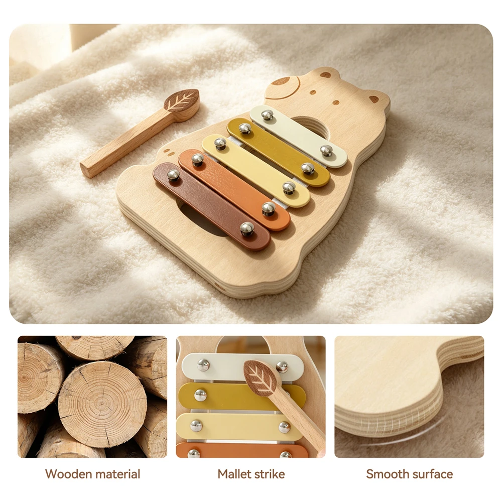 Houten beer-xylofoon speelgoed - Musical Instrument Harmonium recensie en prijs