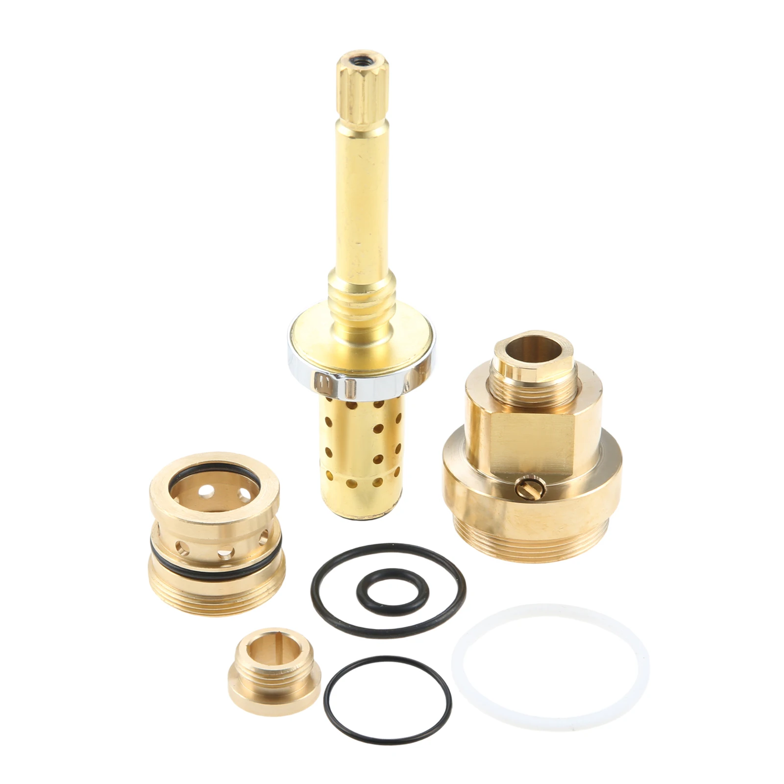 Shower Valve Rebuild Kit TA-10 Spindle TA-4 Hot & Cold Seats T-12A Cap Assembly Brass Set Repair Tub/Shower Leak Easy Install