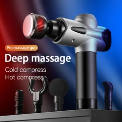 Heating And Cooling Electric Professional Fascia Gun Neck And Cervical Shoulder Back Muscle Massager Deep Massage Rechargeable