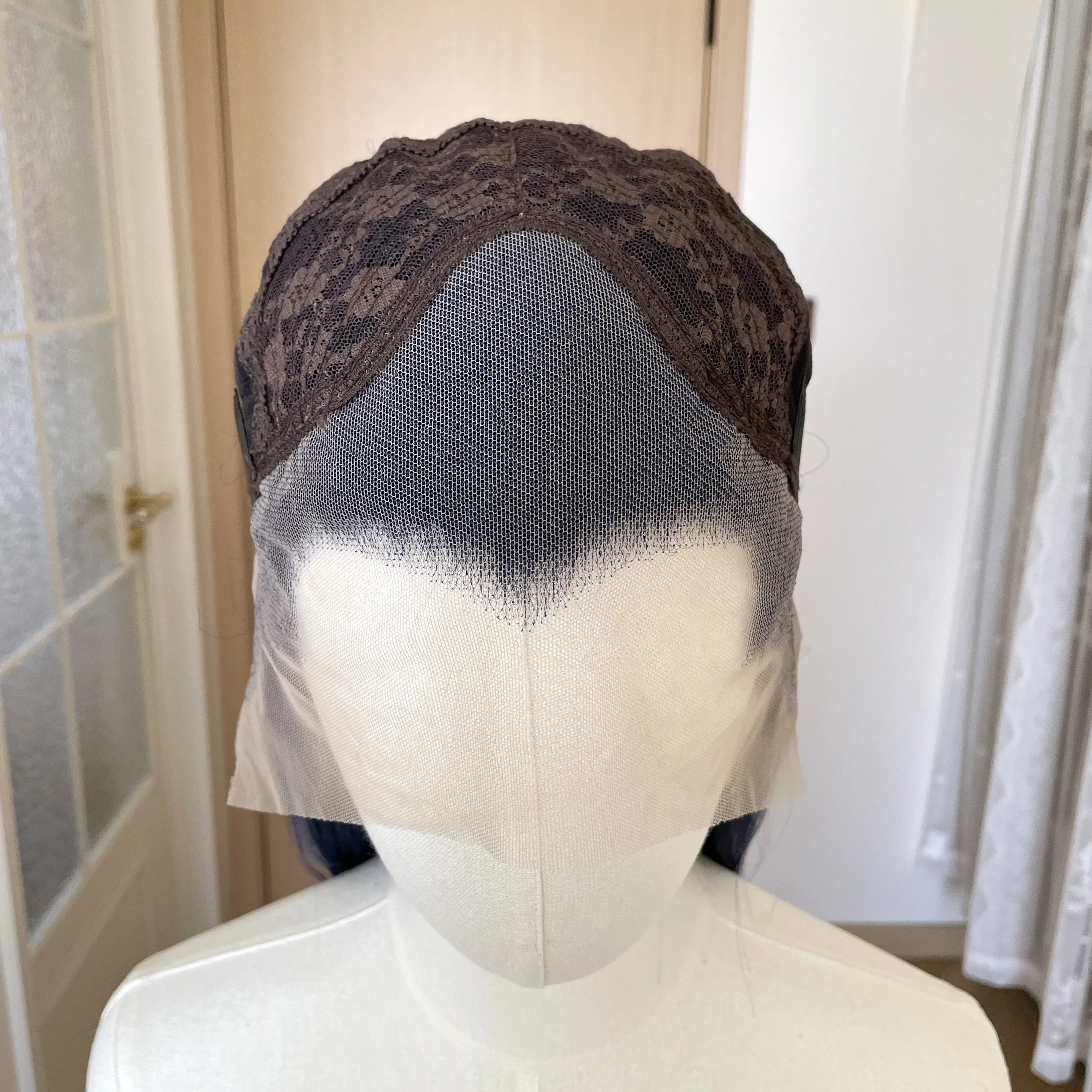 Widow's Peak Dark Blue 13X4 Synthetic Lace Front Wigs for Women 26 Inch Long Sliky Straight Lace Wig Glueless Cosplay Medium Cap