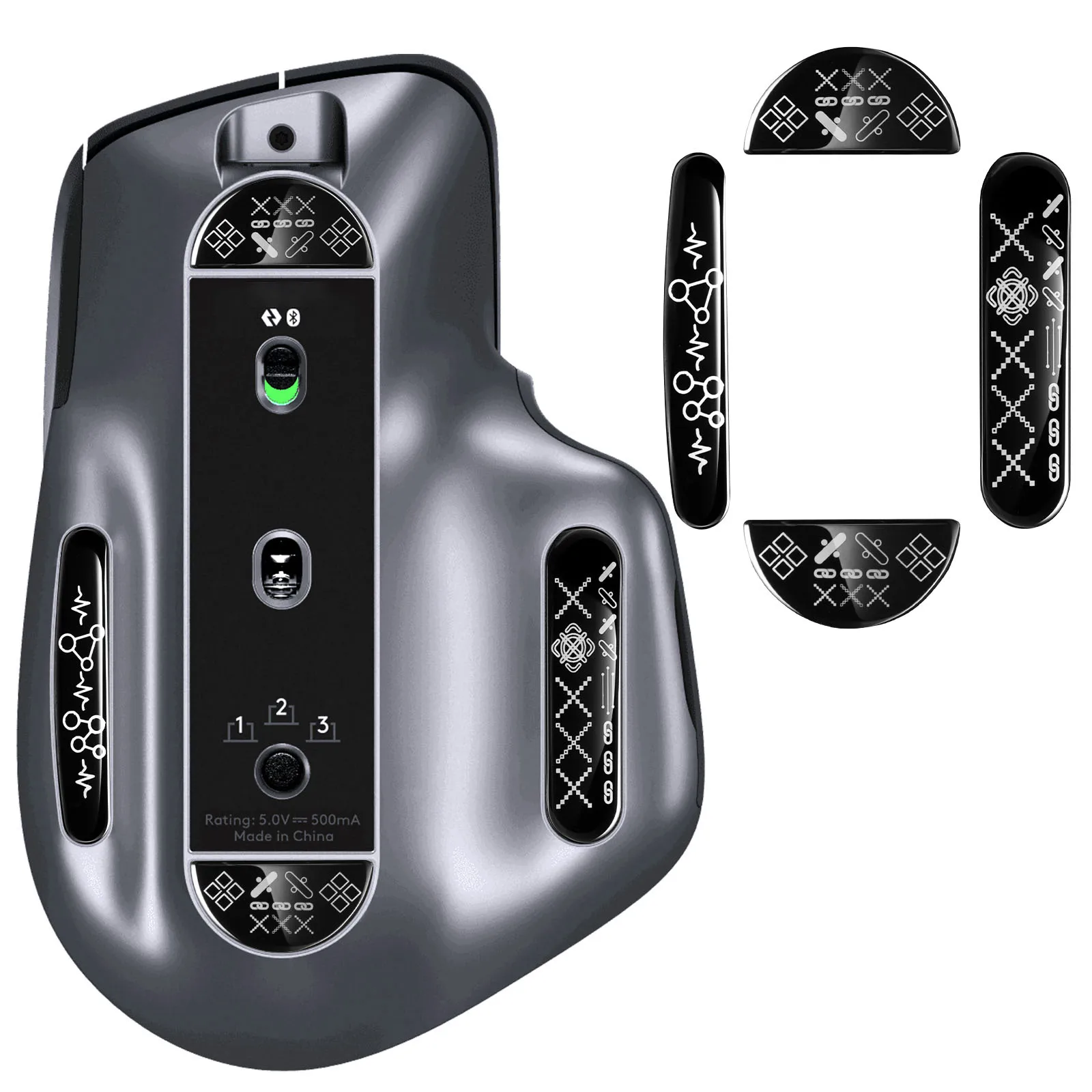Glass Mouse Skates for Logitech MX Master 3/3s Mouse Feet Pads Smooth Durable Slim 2.5D Curved Edge Mouse Accessories