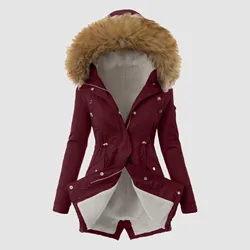 Giacca invernale da donna oversize addensare caldo cappotto Parka con cappuccio moda casual cappotto in cotone di media lunghezza 2024 nuovi abiti femminili