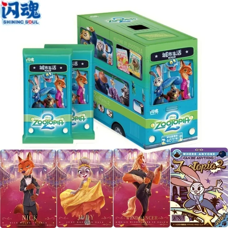 シャイニングソウル本物のディズニーズートピア-2-シティライフコレクションカードアニメ映画周辺機器コレクションフラッシュカードおもちゃギフト