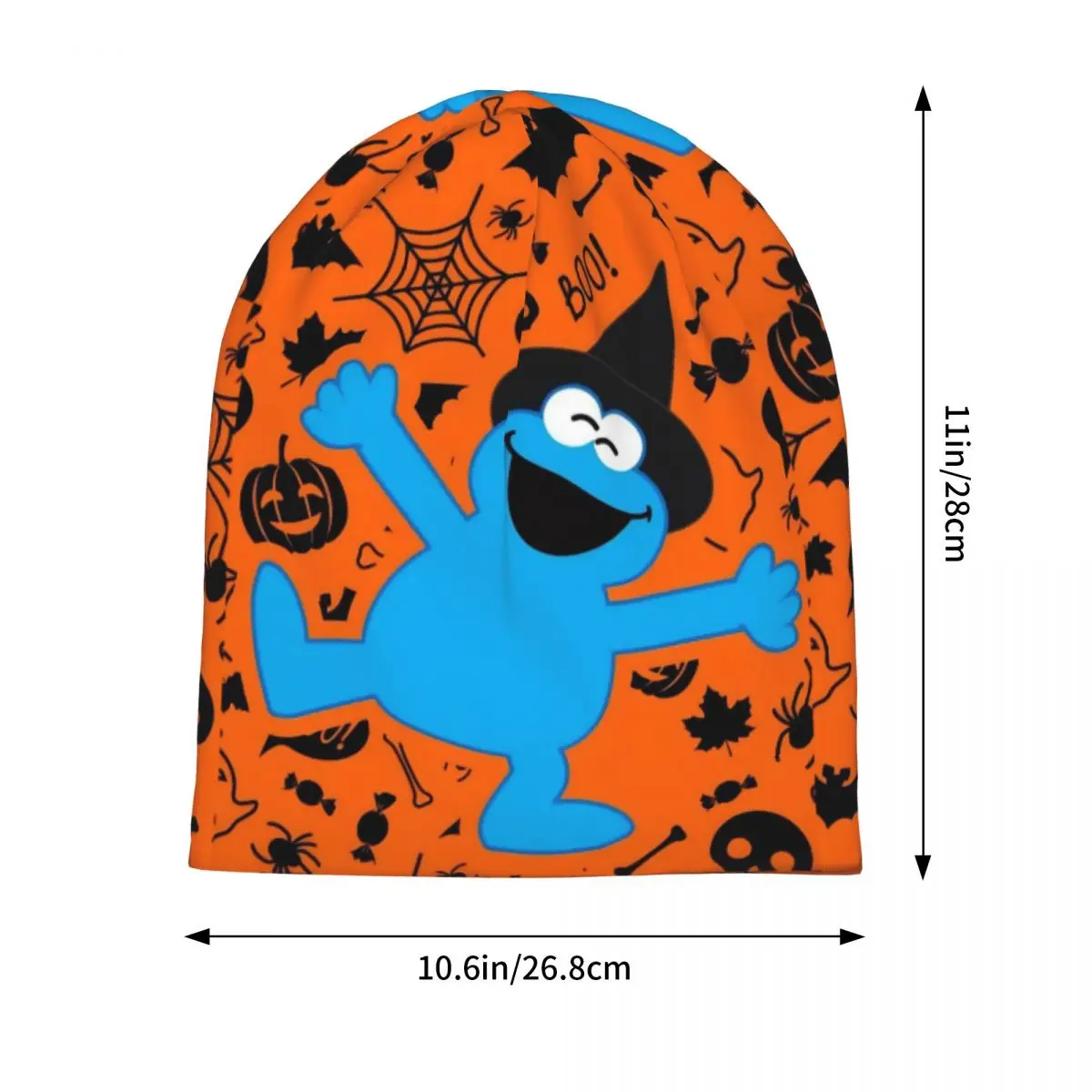 Sesame Street Cartoon Cap Cookie Monster Halloween Hip Hop Unisex Outdoor Skullies Beanies Hats Summer Warm Dual-use Bonnet Hat