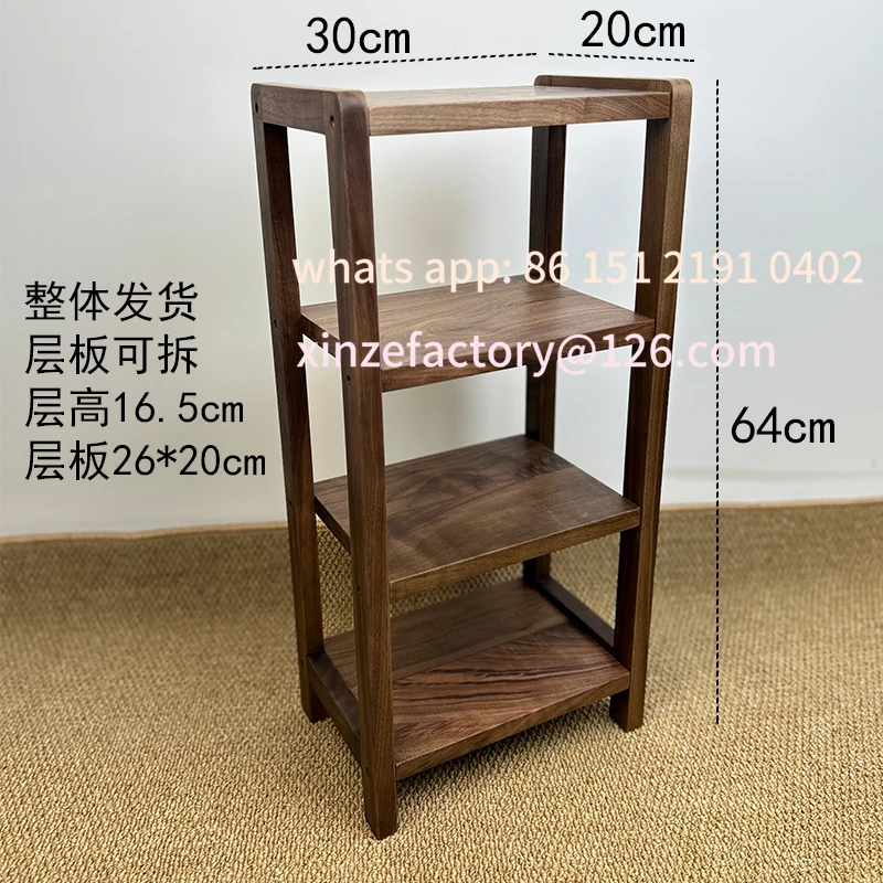 Customizable North American Black Walnut Flower Stand Solid Wood