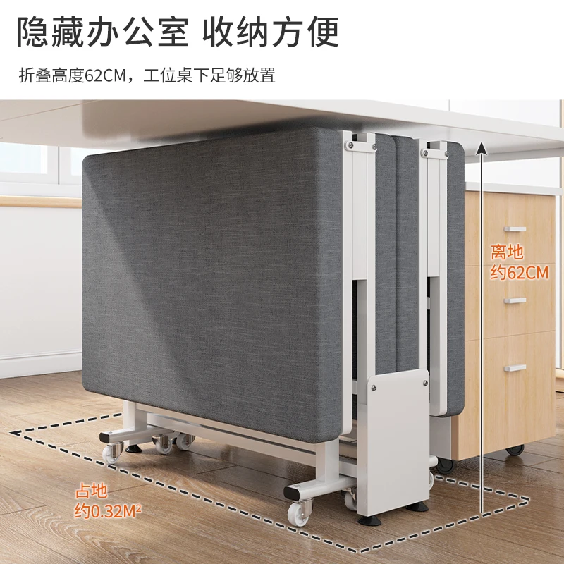 Folding bed Home Strong and durable Office lunch break Single bed Simple small Portable hard bed
