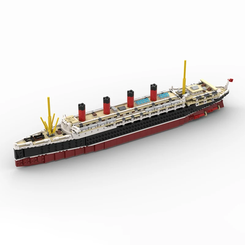 Medieval Popular Boat Model MOC Building Bricks British Ocean Liner Modular Technology Gifts Holiday Assemble Children Toys Suit