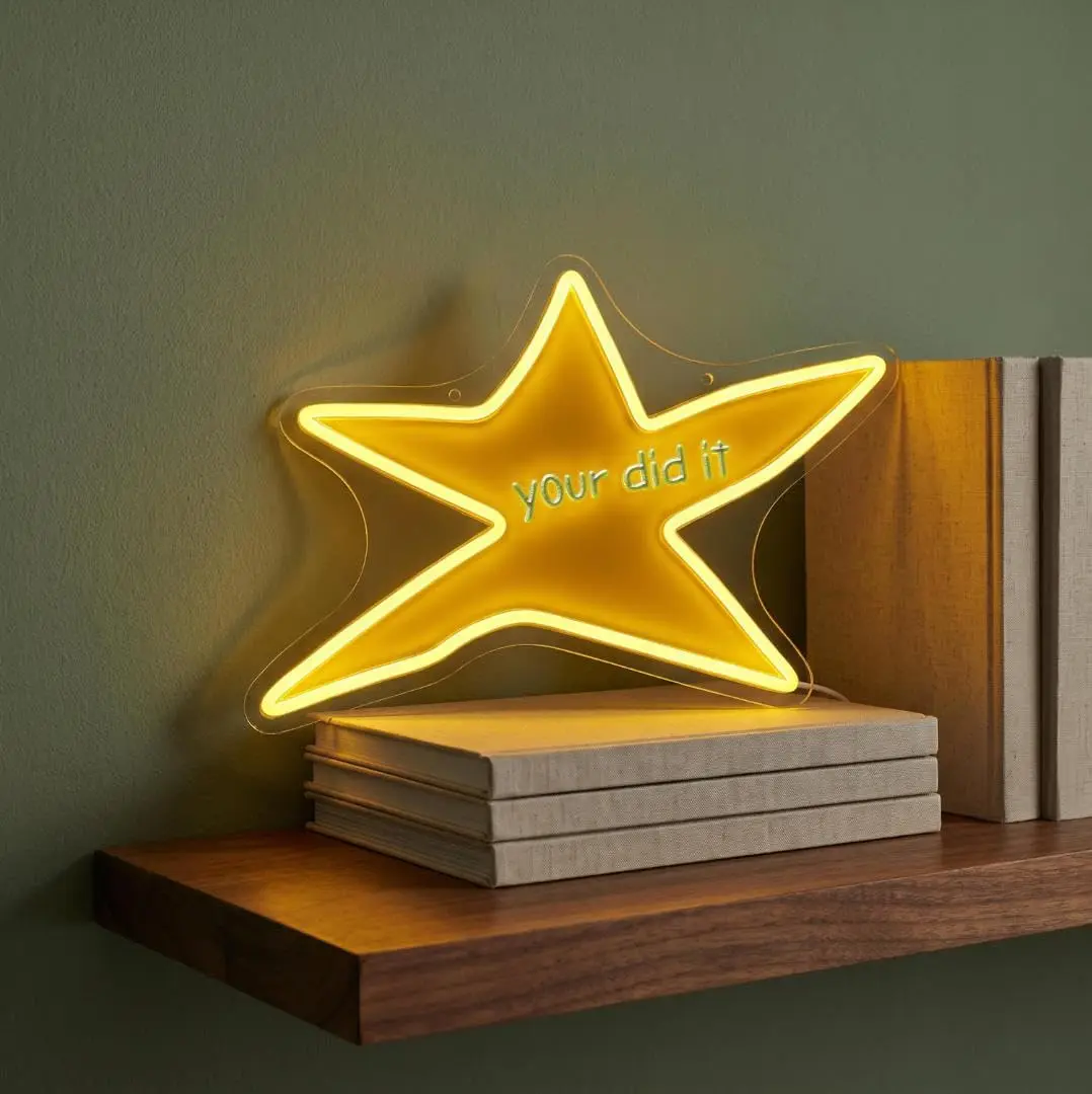 Star Shape LED Neon Sign Your Did It Neon Light for Bedroom Kid Room Party Decor Christmas Gift Atmosphere Neon Lamp USB Powered