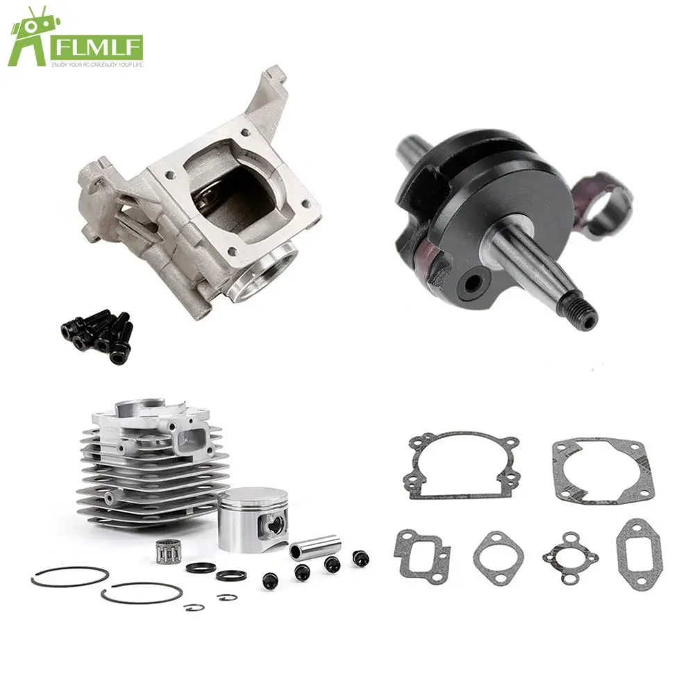 Kit de actualización de motor de 45cc (incluye el kit de pistón de cilindro, cárter del cigüeñal) apto para 1/5 HPI ROVAN KM BAJA 5B 5T 5SC Losi 5ive T