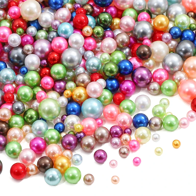 10/50g (150-1000pcs) 3-8mm Multicolour No Hole Round Plastic ABS Imitation Pearl Beads Charm Loose Beads Jewelry Findings Making