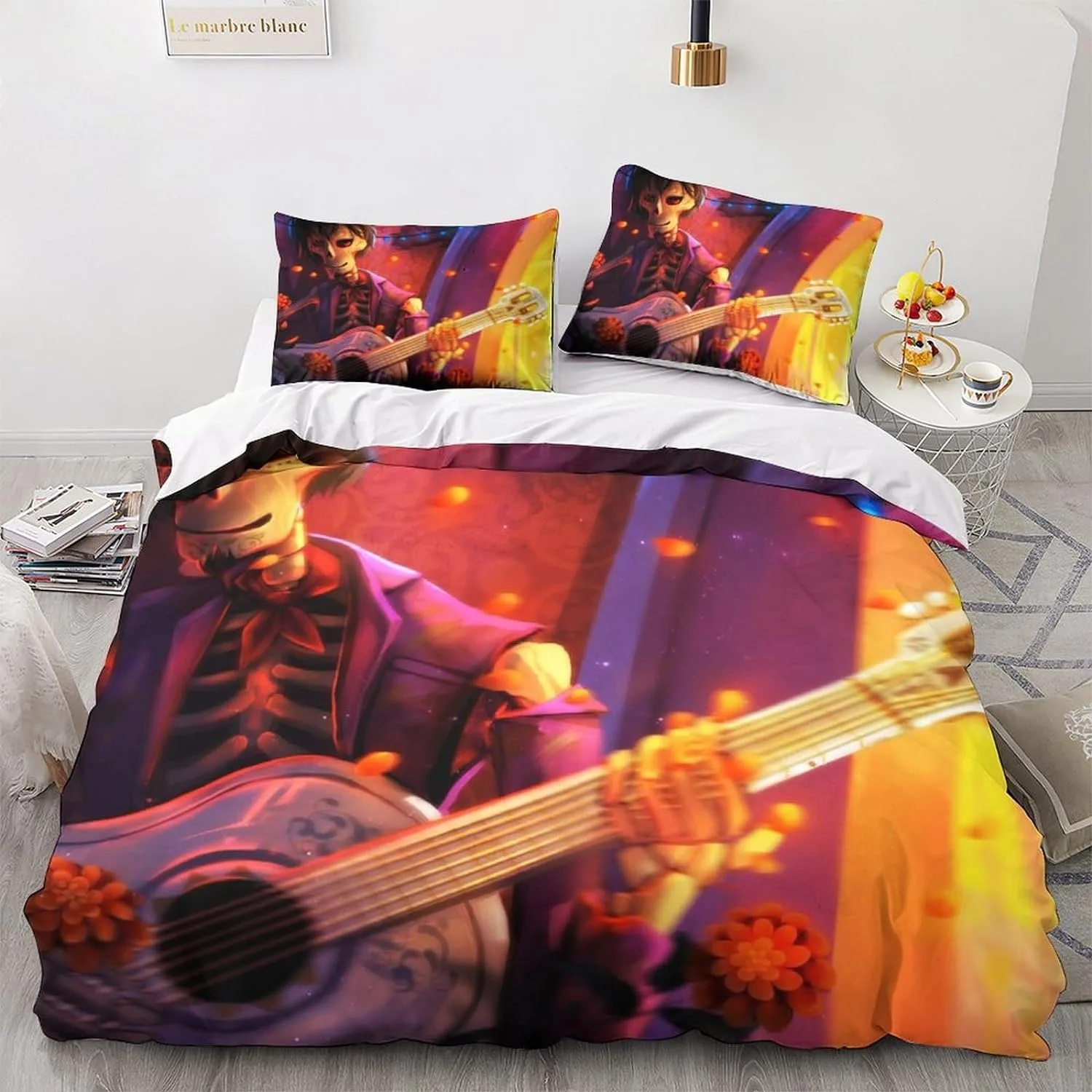 Disney Coco Duvet Cover Cartoon Coco Bedding Set 3D Print Quilt Cover & Pillowcase Set For Kids Boys Teenagers