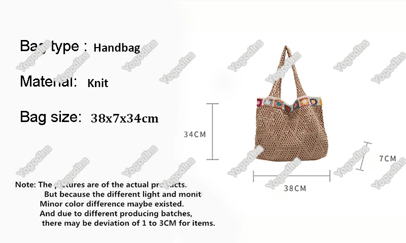 Out Häkelblumen-Strand-Einkaufstasche, bunte Perlen, Blumenbesatz, natürliches Stroh, Häkel-Umhängetasche für Damen, lässige Tasche für Reisen – Detail 2