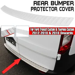 Voor Ford Transit Custom & Tourneo Custom 2012-2018 Achterbumper Protector Gepolijst Roestvrij Stalen Deksel