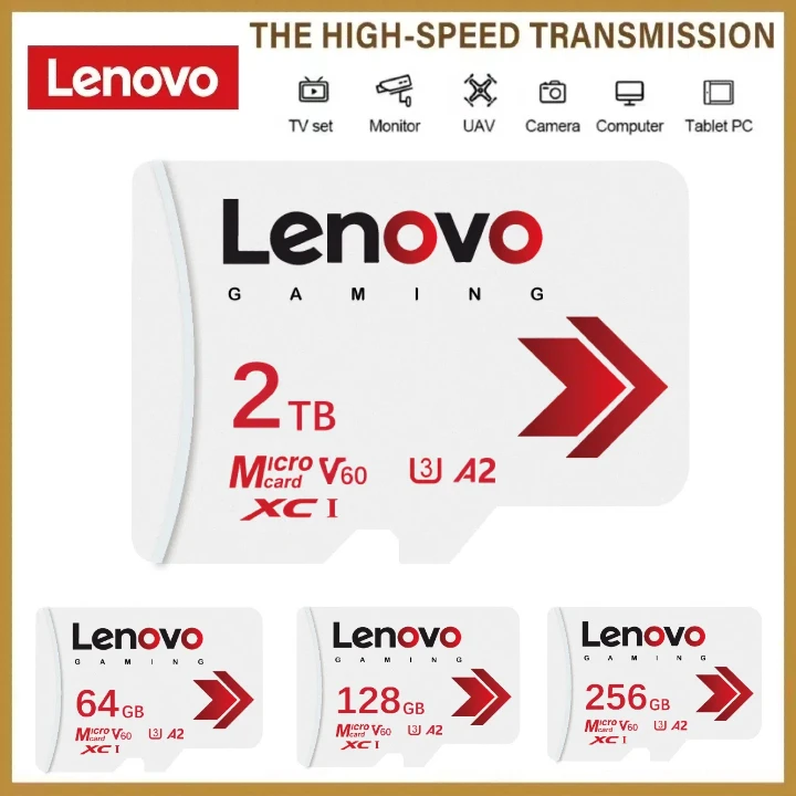 Lenovo 2TB TF Card 1TB Ultra Micro TF/SD Flash Memory Card 128GB 256GB 1TB 512GB 64 128 GB Micro Card Dropshipping For Phone