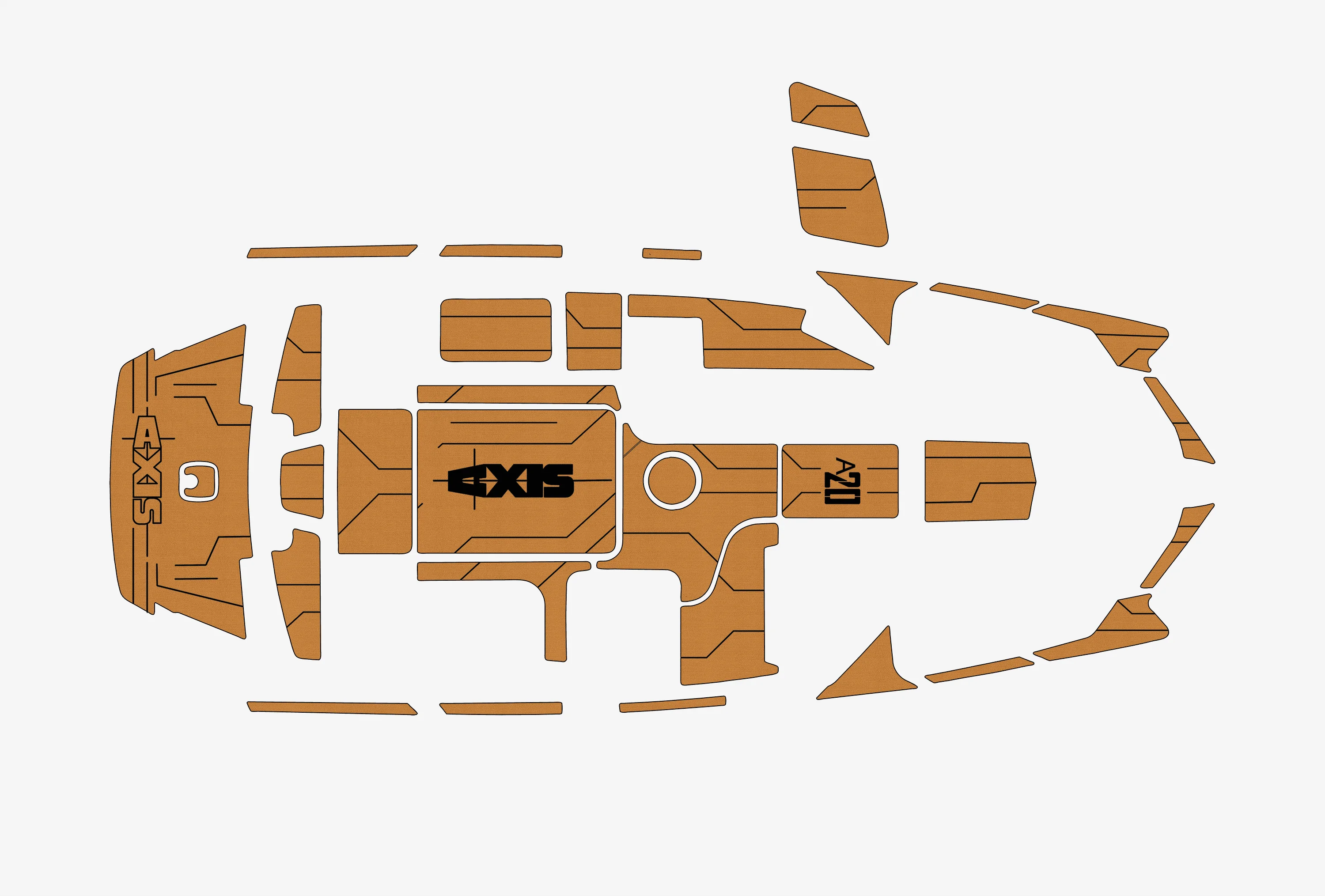 

2016-2017 AXIS A20 1/4 дюйма, 6 мм, пена EVA, нескользящий морской коврик из тикового дерева, настил из ПВХ, оздоровительный ковер, морской пол
