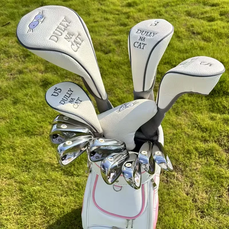 Women’s Complete Right-Handed Golf Club Set, Cat-Themed, Graphite Shafts, L-Flex, Headcovers Included, No Bag