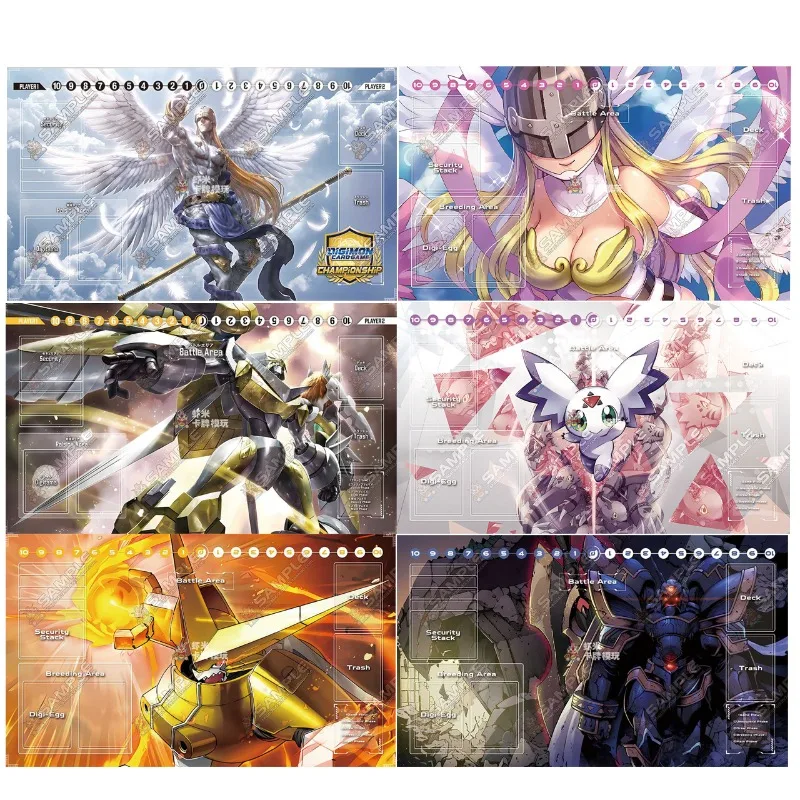 

Digimon DTCG серия одиночных персонажей 600x350 мм Angelmon Playmat Kanovaisumon Mugendramon аниме мультфильм настольная игра Pad игрушка в подарок