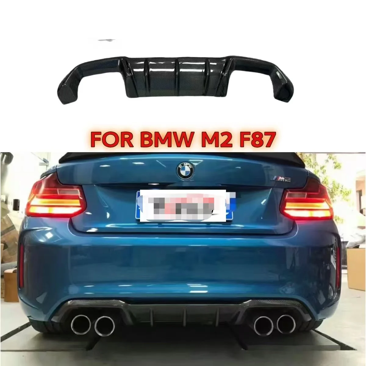 

For BMW F87 M2 M2Competition Coupe Carbon Fiber MP Style Rear Diffuser Rear Bumper Lip