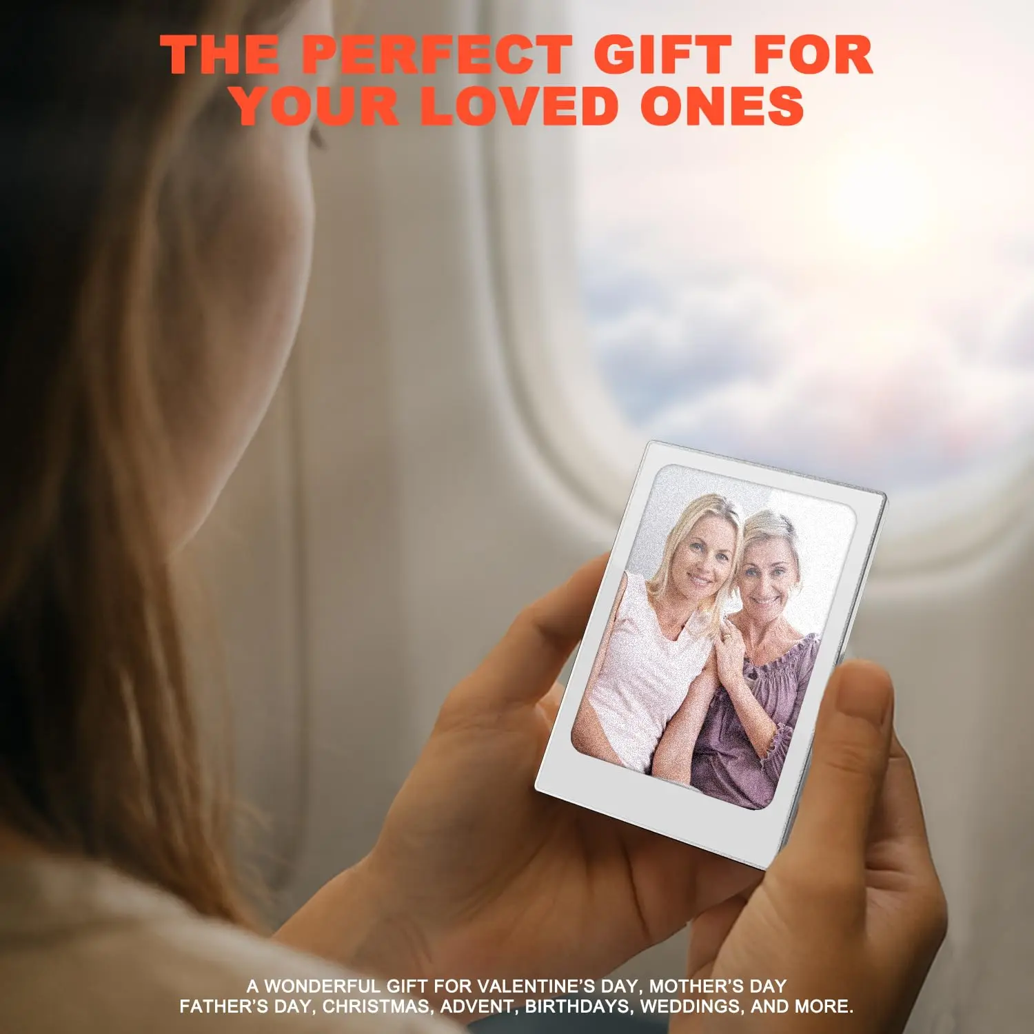 4 Inch Digital Photo Frame E-ink Screen 4 Colors Display Wireless Smart Photo Frame Perfect Gift for Elderly Lovers Families