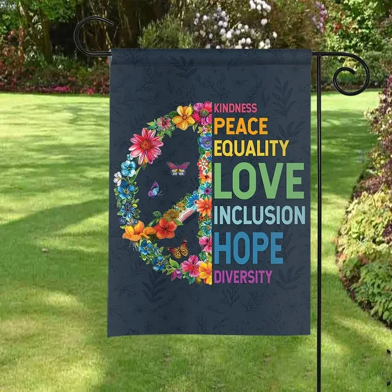 Kindness Peace Equality Love Inclusion Hope Diversity Flag, Hippie Peace Flag, Human Kind Flag, Choose Kind Flag, Kindness Flag Uhoa9-1