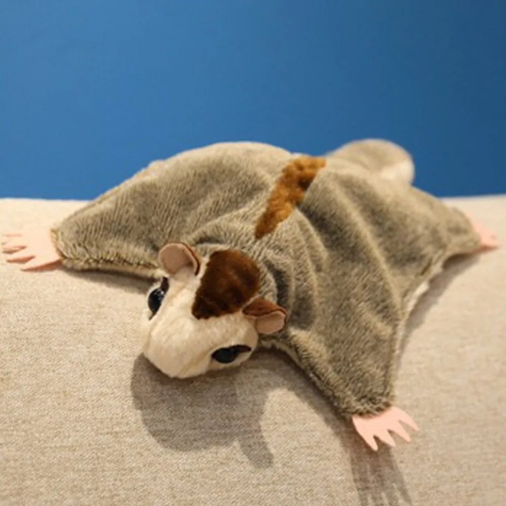 

Мягкая игрушка-симулятор летающей мыши-летунки (сахарного грызуна) из хлопка, пушистая кукла-животное, имитирующая летающую мышь-летунку (аустралийскую летучую мышь)