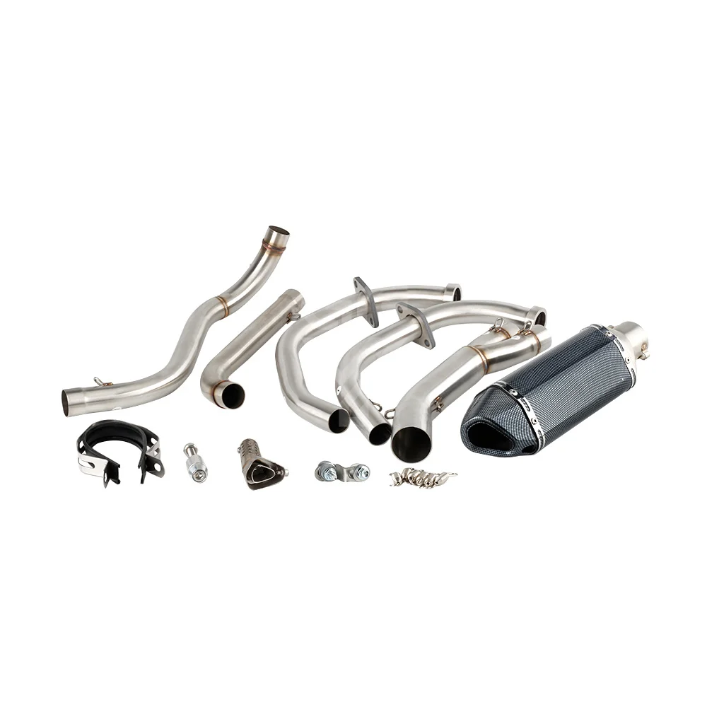 For Kawasaki KLE500 1991 to 2007 KLE 500 Escape Motorcycle Exhaust Muffler With Header Link Pipe Slip-on image 3