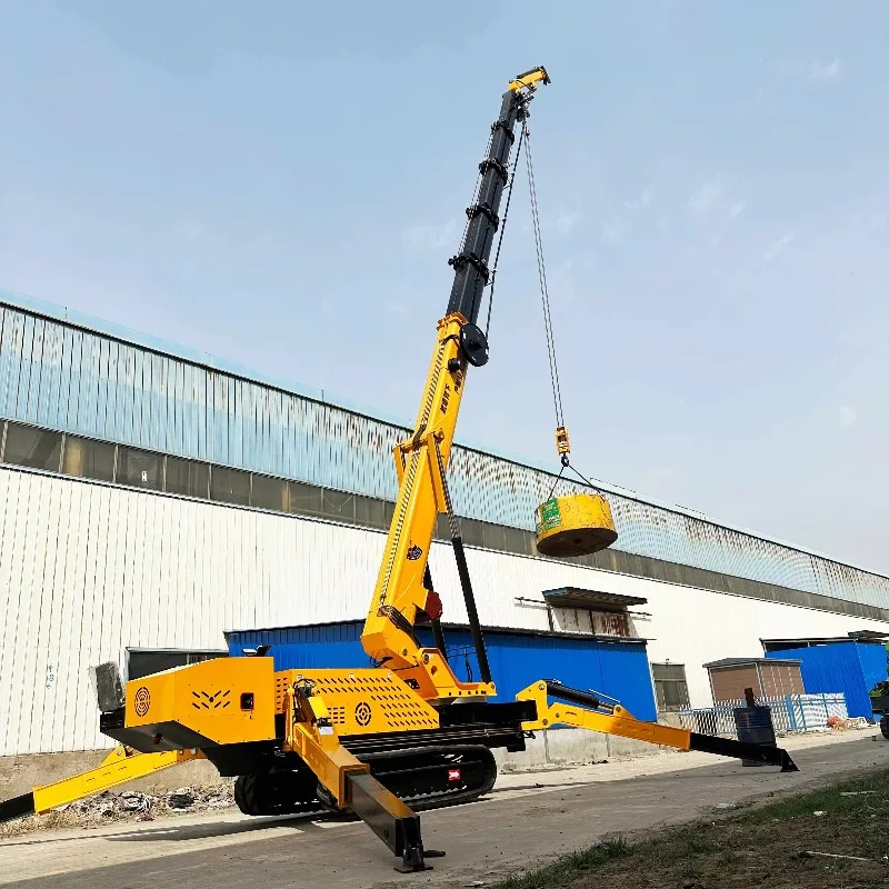 Customized Folding Hydraulic 5 Ton Spider Crane EPA Engine 5ton Building Spider Crane With Man Basket