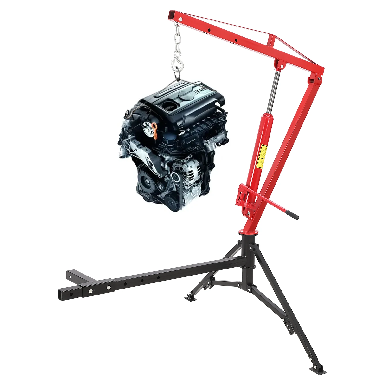 Heavy Duty Hydraulic Pickup Truck Crane – Hitch Mounted Bed Hoist with 360° Swivel, 3 Boom Capacities (500/750/1000lbs), Perfect for Lifting Cargo in Workshops, Construction, and Pickup Trucks