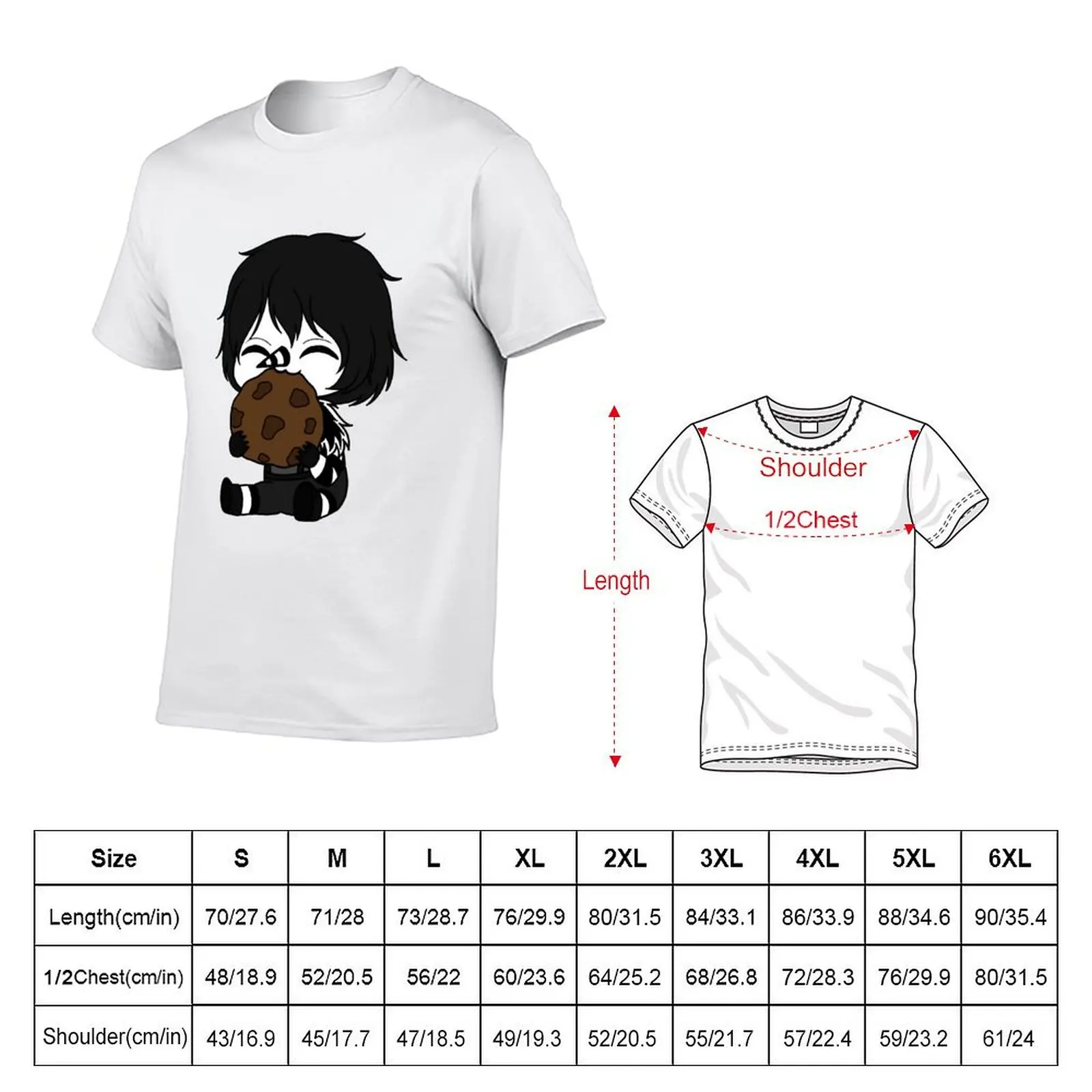 cute creepypasta laughing jack eat cookie T-Shirt black cotton t-shirt plain for man package T-Shirt