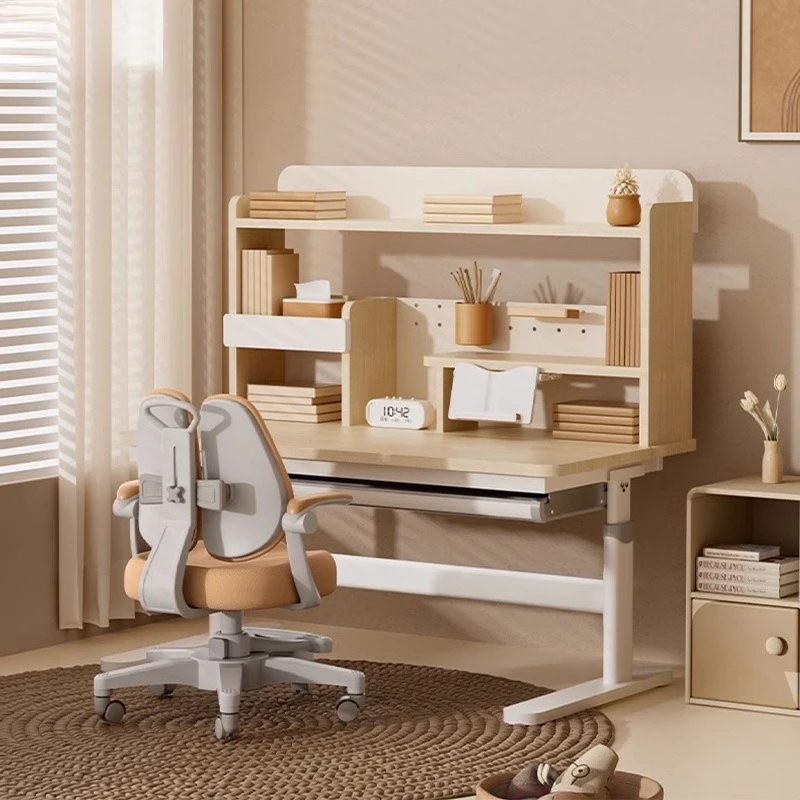 

Xu Yuanying eye protection writing table children's study table primary school students desk liftable solid wood household
