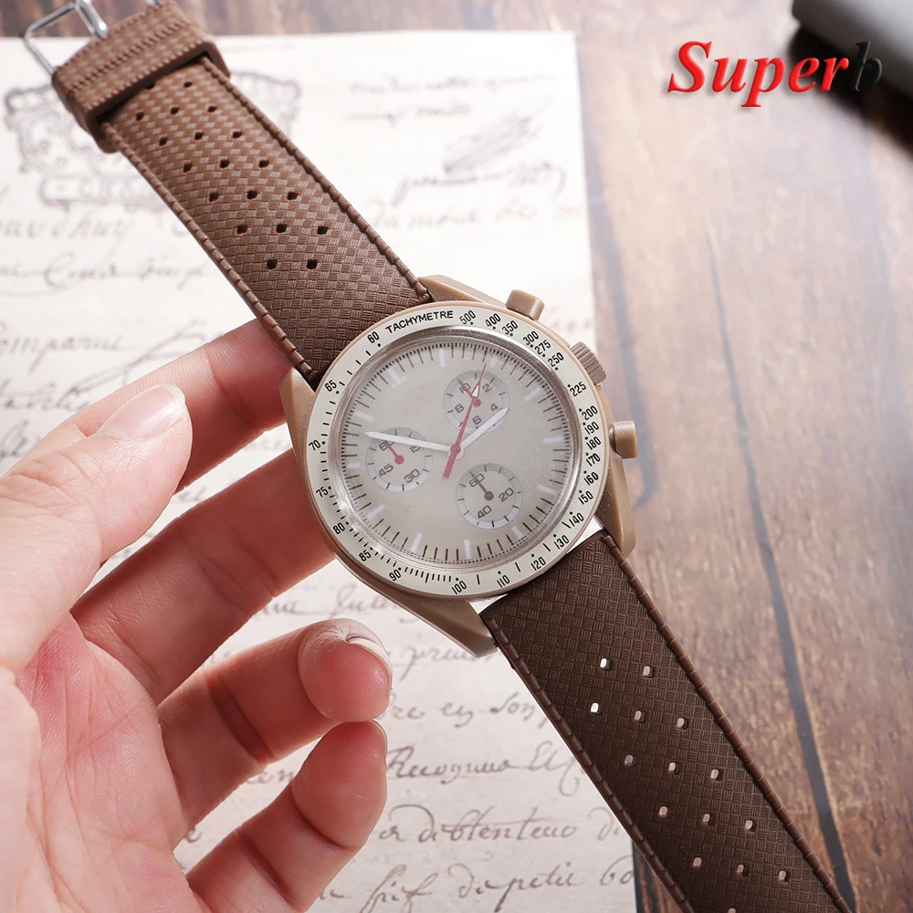 الإفراج السريع قسط الاستوائية حزام ساعة مطاطي 20 مللي متر 22 مللي متر الرجال النساء العصابات العالمية ل Omgea ل Seiko لأساور أوريس