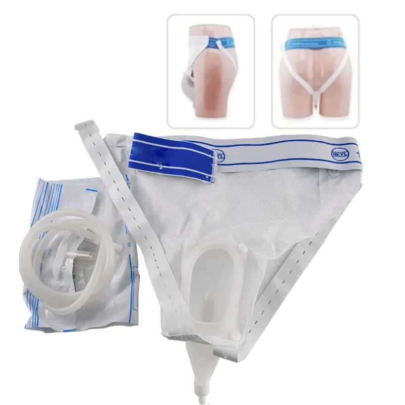 2000ML Emale/male In Bed After Urine Bag Urine Collection Set with Special Briefs SiliconePenile Atrophy Urine Collector