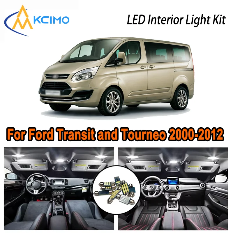 

For Ford Transit and Tourneo 2000-2012 2001 2002 2003 2004 LED Interior Dome Map Trunk Light Kit Car Led Lamps Canbus No Error