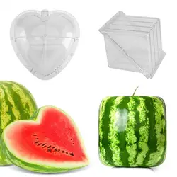 Watermelon Shaping Mold Plastic Square Heart Shape Watermelon Forming Mold Transparent Dustproof Gardening Fruit Growing Mold