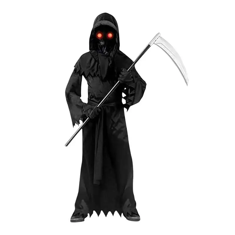 Grims Reaper Halloween Costume Halloween Costumes For Boys Hooded Cloak Men Grims Reaper Costume Hooded Robe Cloak Cape Supplies