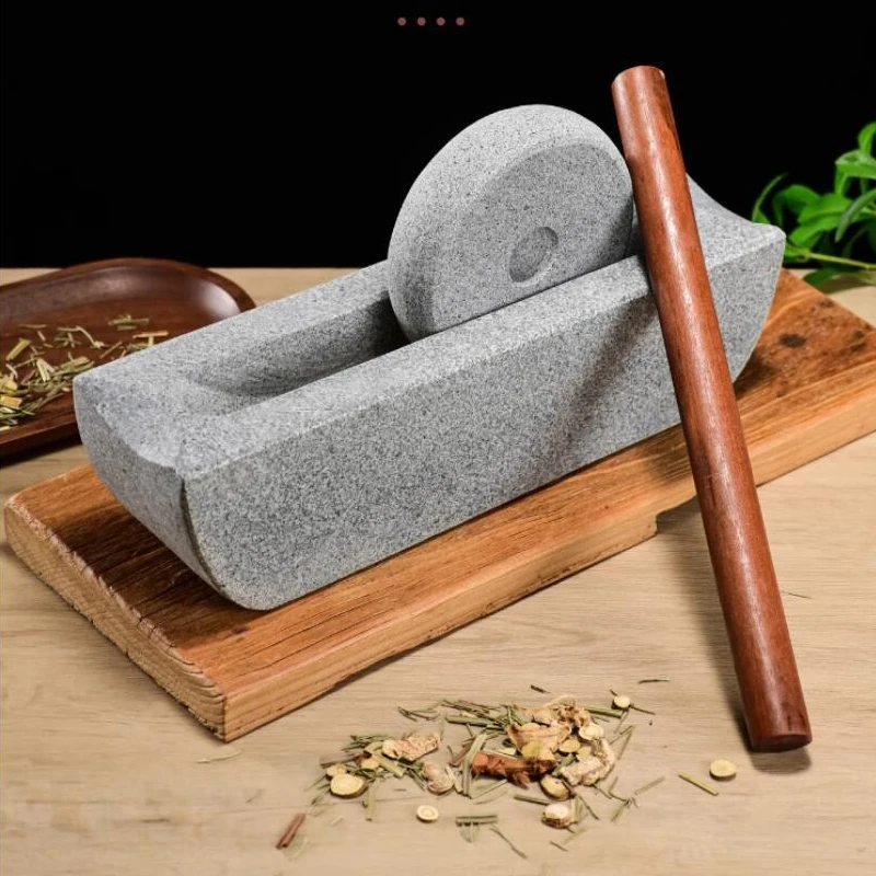 

Chinese Style Mill Grinder Set Tang Song Dynasty Matcha Tea Tray Seasoning Mills Traditional Chinese Medicine Crusher Roller