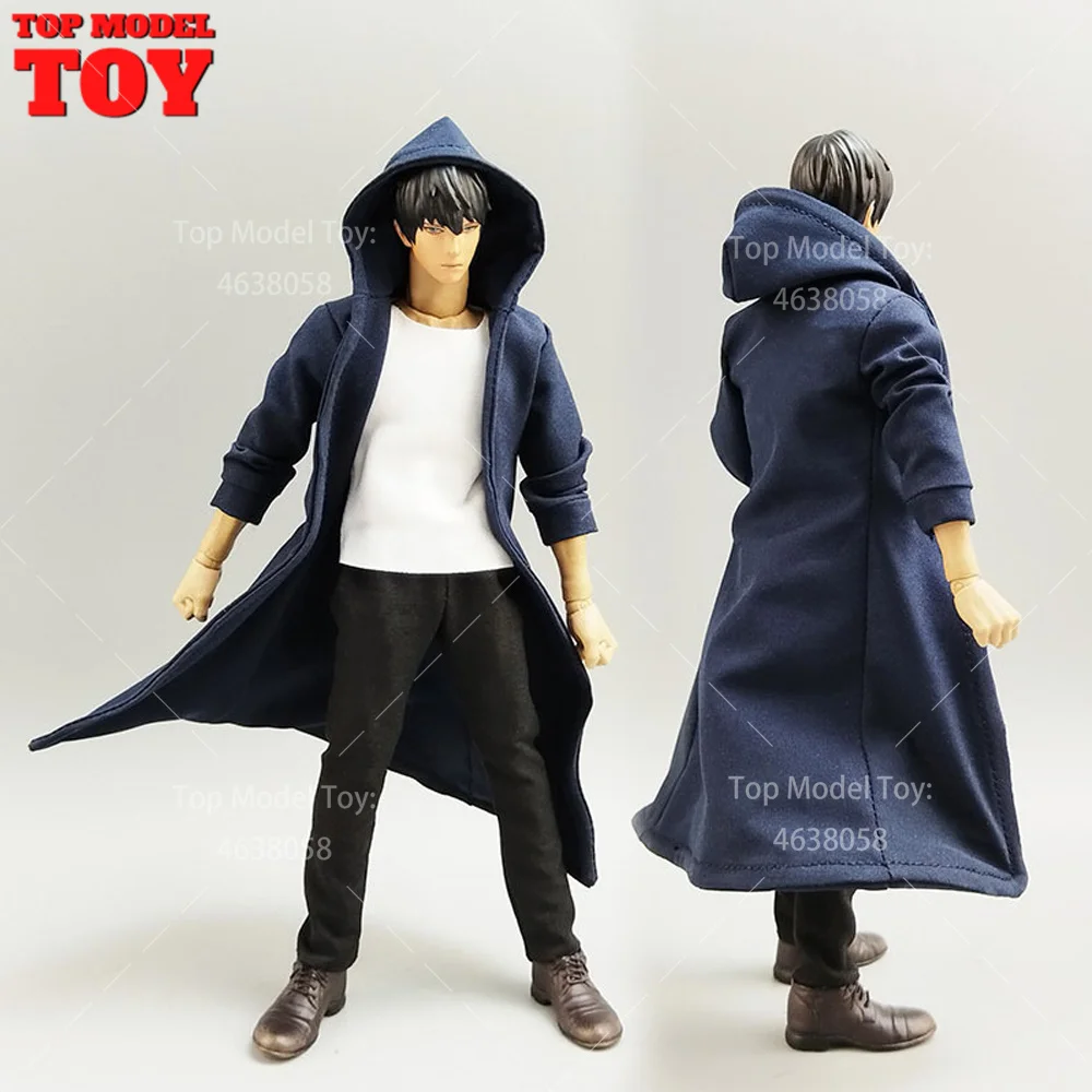 

Длинная ветровка в масштабе 1/12, футболка, брюки, аксессуар для одежды, модель подходит для 6-дюймового мужского солдата, экшн-фигурка, игрушки для кукол